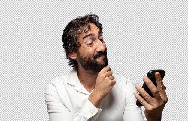 young adult man using a smart phone
