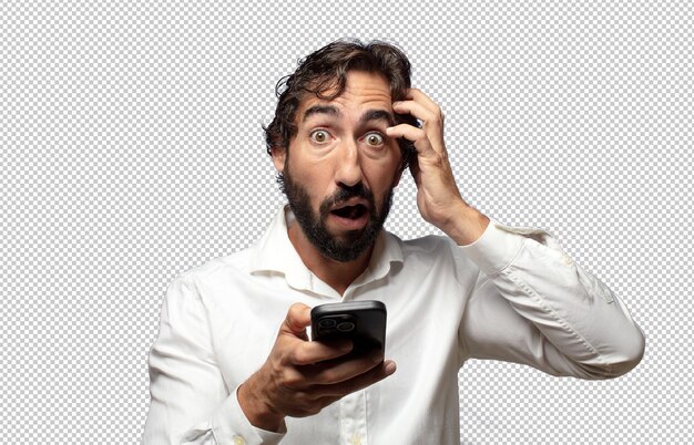 young adult man using a smart phone