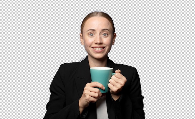 young blonde businesswoman