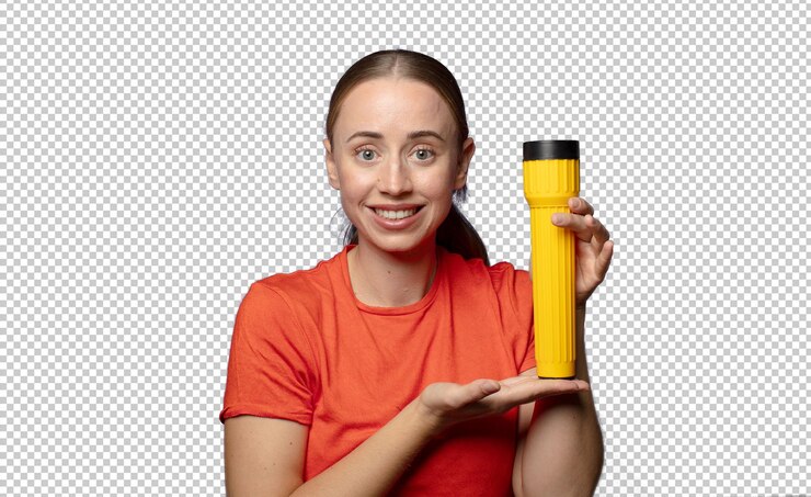Free PSD young blonde woman
