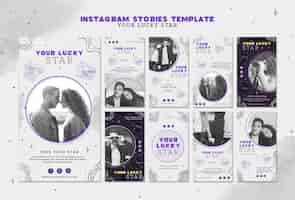 Free PSD your lucky star instagram stories template