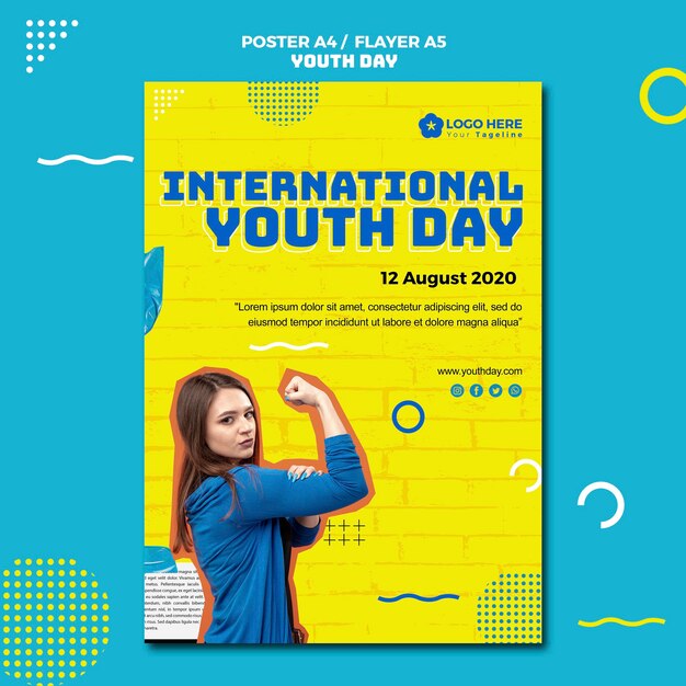 Youth day event flyer style