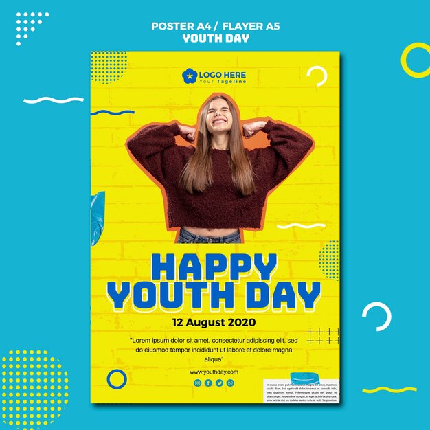 youth day event flyer template