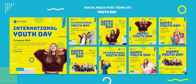 youth day social media post template