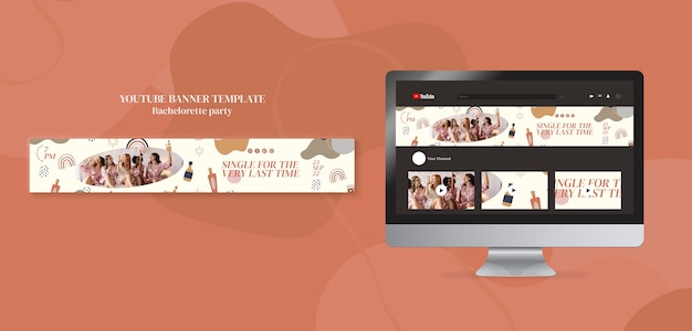 Youtube banner template for bachelorette party