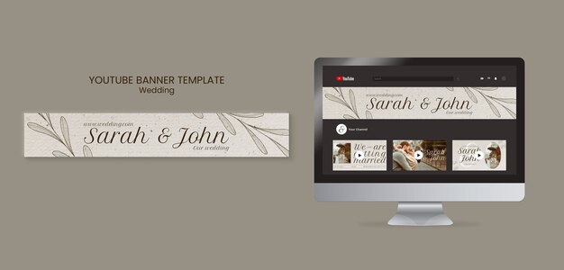 youtube banner template for wedding celebration