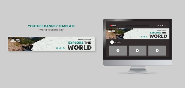 Get a Stunning Youtube Banner Template for World Tourism Day