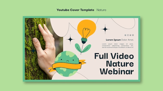 Youtube cover template for environmental conservation