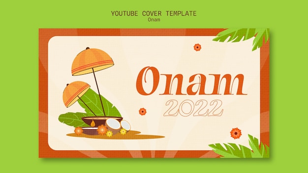 Youtube cover template for onam celebration