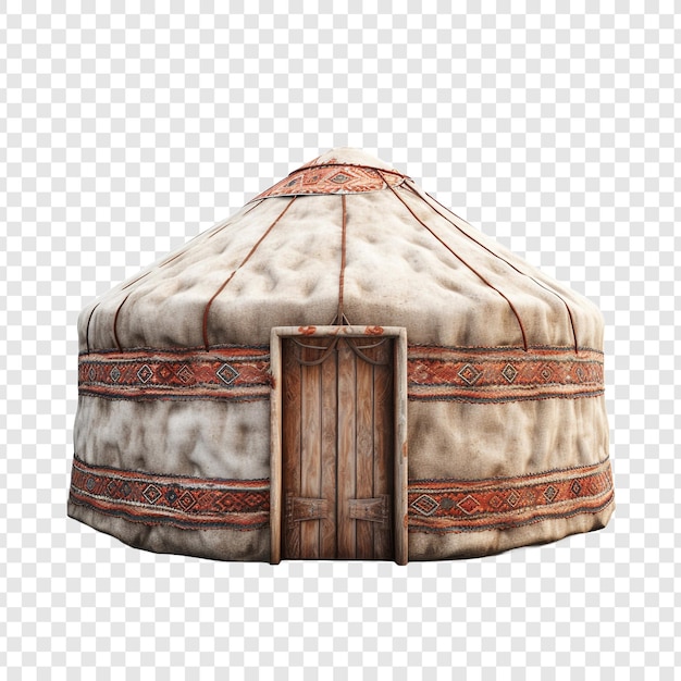 Yurt house isolated on transparent background