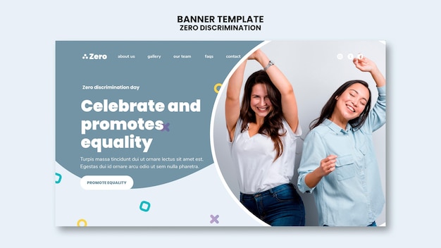 Zero Discrimination Day Banner Free PSD – Download for Free