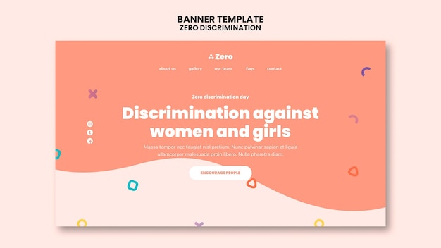 Zero discrimination day banner