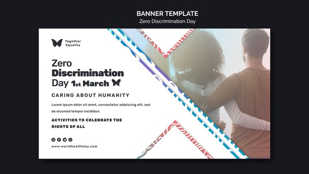 Zero discrimination day event banner template