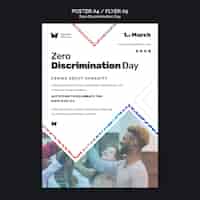 Бесплатный PSD Шаблон плаката дня нулевой дискриминации