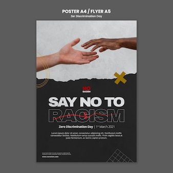 Zero discrimination day flyer template