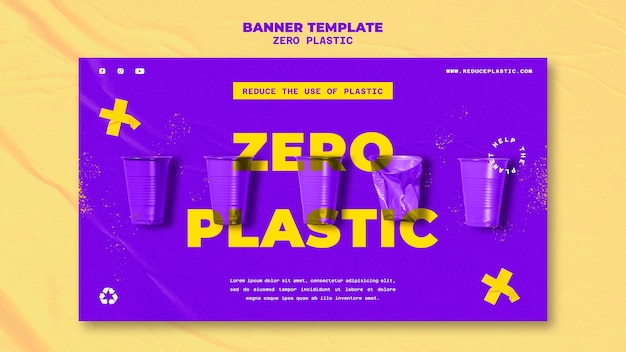 Modello di progettazione di banner in plastica zero