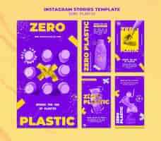 PSD gratuito modello di progettazione di storie di insta in plastica zero