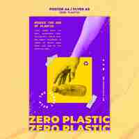 PSD gratuito modello di progettazione di poster in plastica zero