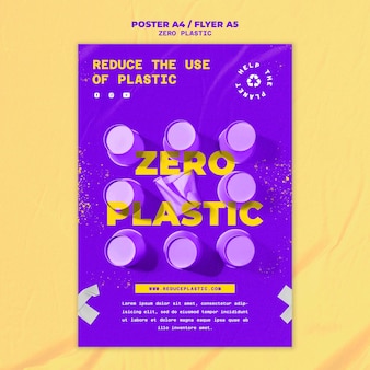 ゼロプラスチックポスターデザインテンプレート