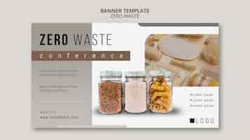 Free PSD zero waste banner template with photo