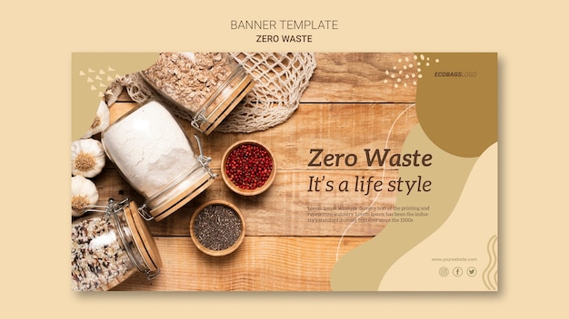 Free PSD zero waste banner template