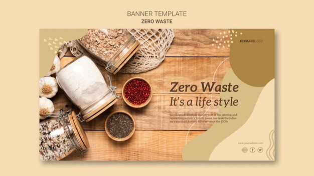 Zero waste banner template