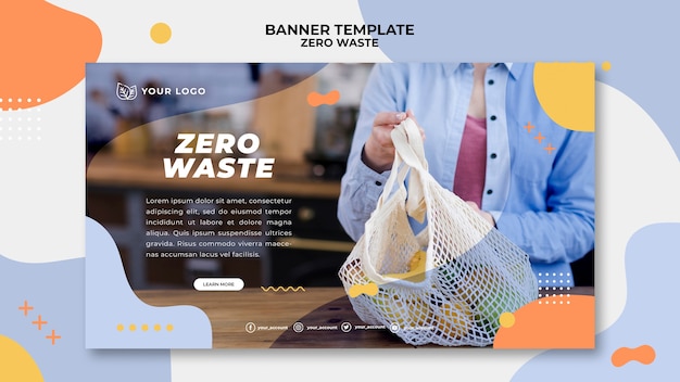 Zero waste banner template