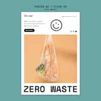 PSD gratuito manifesto del modello di design a rifiuti zero