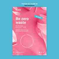 Free PSD zero waste poster template