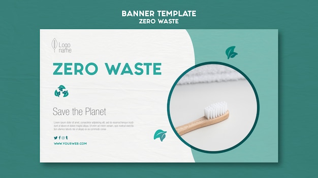 Free PSD zero waster horizontal banner template