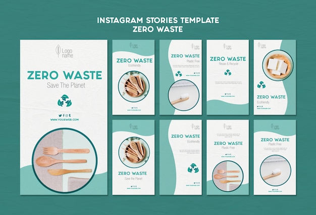 Free PSD zero waster instagram stories template