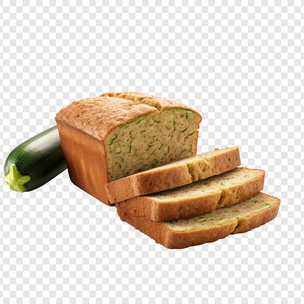 Free PSD zucchini bread isolated on transparent background