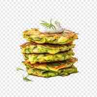 Free PSD zucchini fritters isolated on transparent background