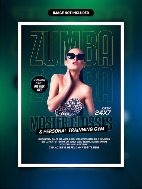 Zumba night classes party flyer template