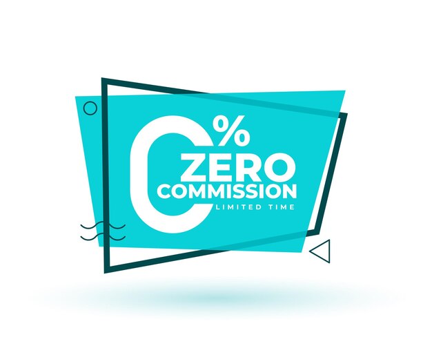0 percent commission promo offer background design