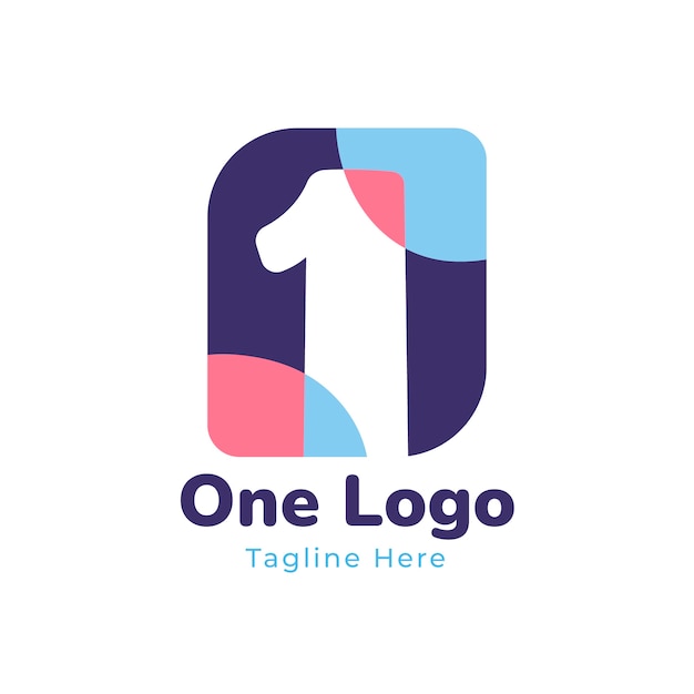 Vettore gratuito 1 modello di design del logo