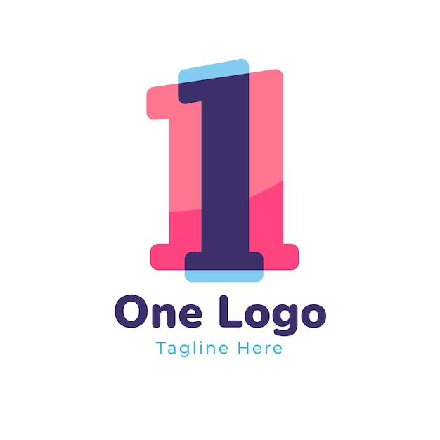 Vettore gratuito 1 modello di design del logo