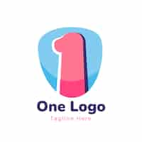 Free vector 1 logo design template