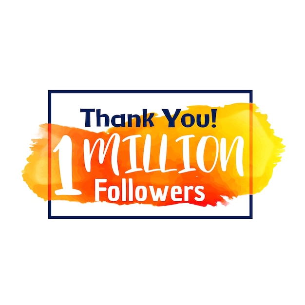 1 million followers design