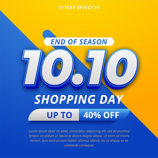 Free vector 10.10 online shopping day sale banner