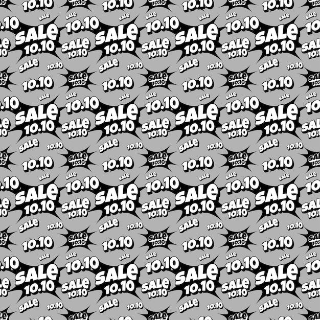 10.10 sale seamless pattern background