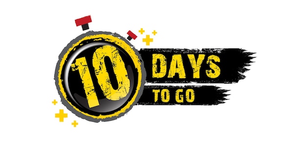 10 days to go banner design template