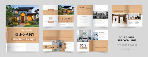 Free vector 10 pages brochure template