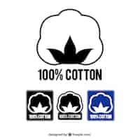 Free vector 100% cotton labels