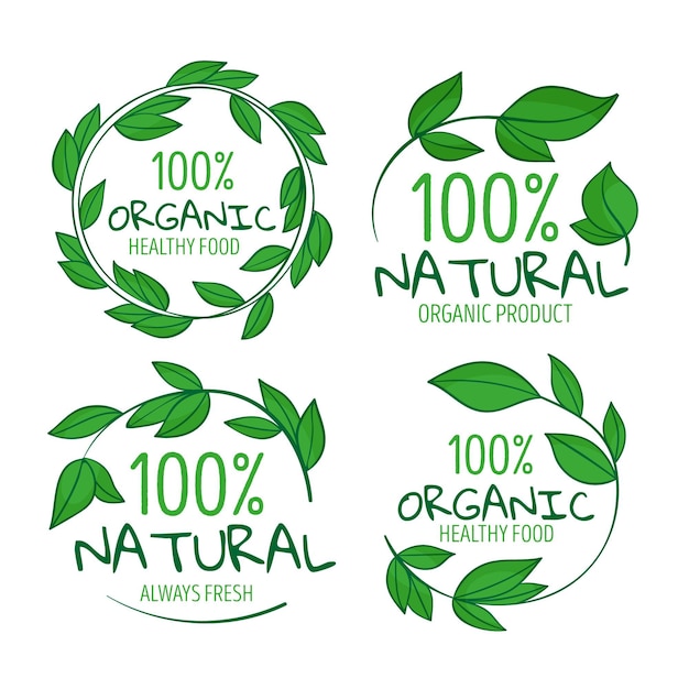 100% natural badge collection