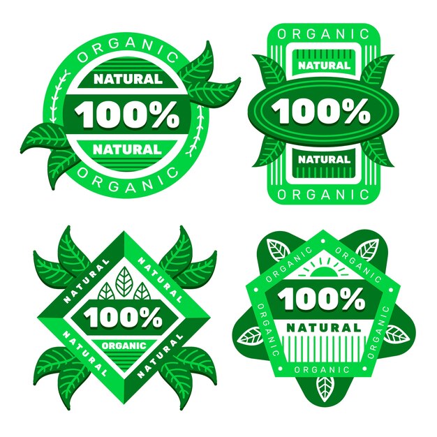 100% natural badge collection