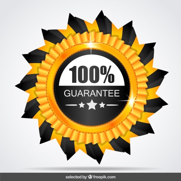 Golden 100 percent original label Royalty Free Vector Image