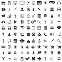 Free vector 100 universal icons