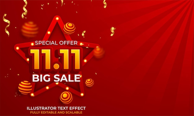 11.11 Online Shopping sale poster or flyer design