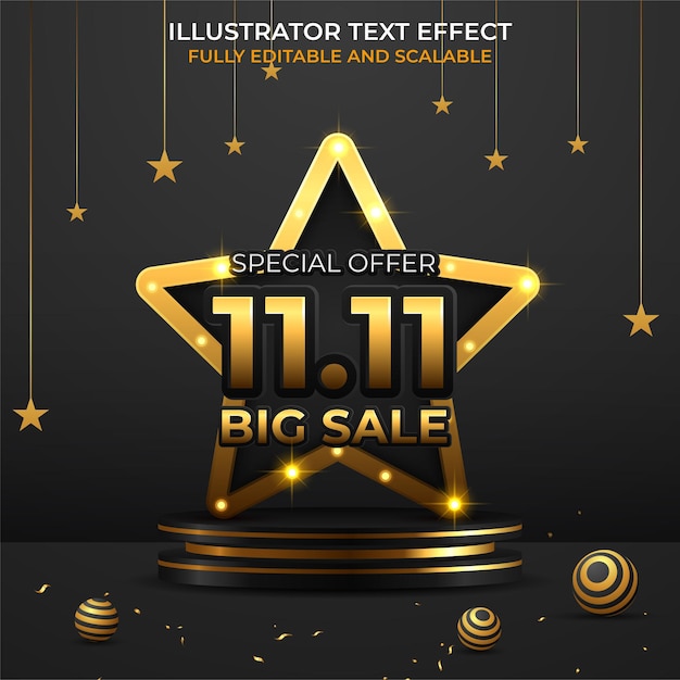 11.11 online shopping sale poster or flyer design